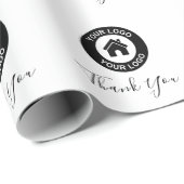 Benutzerdefiniertes Firmenlogo - Textausdruckpapie Geschenkpapier (Rolleneckpunkt)