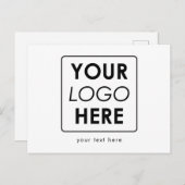 Benutzerdefiniertes Firmenlogo und Beruflicher Tex Feiertagspostkarte (Vorne/Hinten)