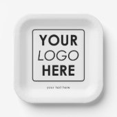 Benutzerdefiniertes Firmenlogo und Beruflicher Tex Pappteller (Vorderseite)