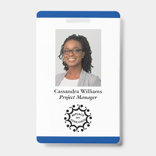 Benutzerdefiniertes Firmenlogo und Foto Mitarbeite Ausweis (Vorderseite)