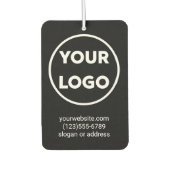 Benutzerdefiniertes Firmenlogo und Kontaktinformat Autolufterfrischer (Vorderseite)