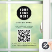 Benutzerdefiniertes Firmenlogo und QR-Code Fensteraufkleber (Zuhause)