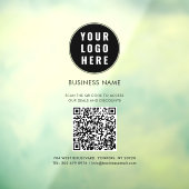 Benutzerdefiniertes Firmenlogo und QR-Code Fensteraufkleber (Blatt 3)