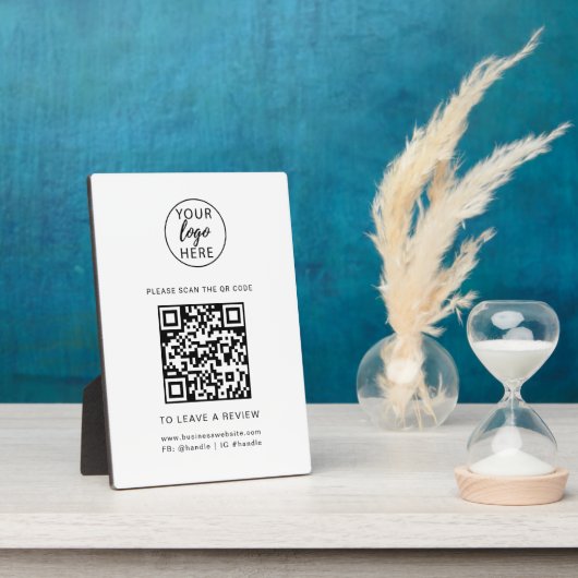 Benutzerdefiniertes Firmenlogo und QR-Code Fotoplatte (Seite)