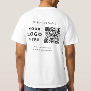 Benutzerdefiniertes Firmenlogo und QR-Code T-Shirt