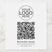 Benutzerdefiniertes Firmenlogo und QR-Code Weinetikett (Einzelnes Label)