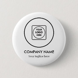 Benutzerdefiniertes Firmenlogo und Slogan-Branding Button