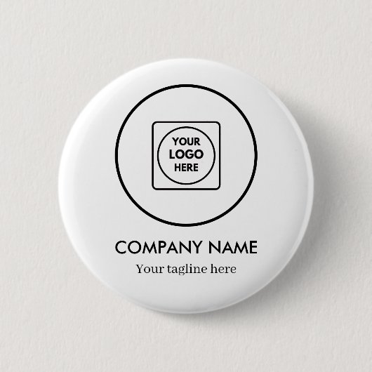 Benutzerdefiniertes Firmenlogo und Slogan-Branding Button (Vorderseite)
