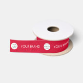Benutzerdefiniertes Firmenlogo und Text Branded Pr Satinband (Spule)