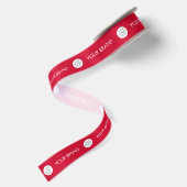 Benutzerdefiniertes Firmenlogo und Text Branded Pr Satinband (Rückseite)