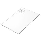 Benutzerdefiniertes Firmenlogo und Text-Briefmarke Notizblock (angewinkelt)