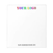 Benutzerdefiniertes Firmenlogo und Text-Business-N Notizblock (Vorderseite)