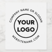 Benutzerdefiniertes Firmenlogo und Text-Corporate- Weinetikett (Einzelnes Label)