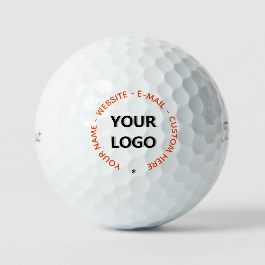 Benutzerdefiniertes Firmenlogo und Text-Golf-Balls Golfball (Vorderseite)