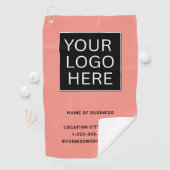 Benutzerdefiniertes Firmenlogo und Text Golfhandtuch (Insitu)