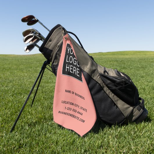 Benutzerdefiniertes Firmenlogo und Text Golfhandtuch (Gras)
