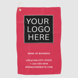 Benutzerdefiniertes Firmenlogo und Text Golfhandtuch