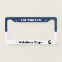 Benutzerdefiniertes Firmenlogo und Text Navy Blau
