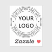 Benutzerdefiniertes Firmenlogo und Text-Rundschrei Aufkleber (Blatt)