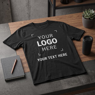 Benutzerdefiniertes Firmenlogo und Text T-Shirt