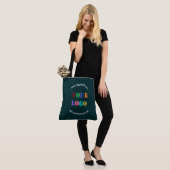 Benutzerdefiniertes Firmenlogo und Text-Totbeutel Tasche (Am Model)