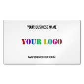 Benutzerdefiniertes Firmenlogo und Text-Visitenkar Magnetische Visitenkarte (Vorderseite)