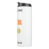 Benutzerdefiniertes Firmenlogo und Text-Wärmer Thermosbecher (Nach rechts gedreht)