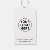Benutzerdefiniertes Firmenlogo und Text-Werbeweiße Geschenkanhänger (Vorderseite)