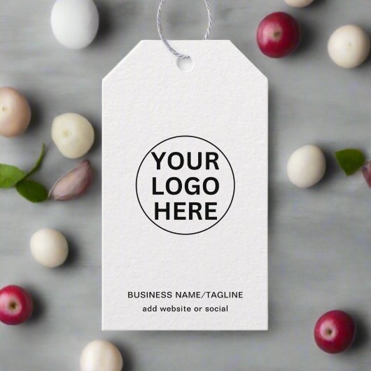 Benutzerdefiniertes Firmenlogo und Text-Werbeweiße Geschenkanhänger