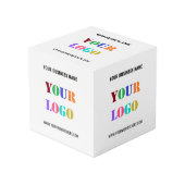 Benutzerdefiniertes Firmenlogo und Text-Werbewürfe Würfel (Vorderseite Schrägansicht)