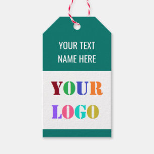 Benutzerdefiniertes Firmenlogo und Textanzeige Tag Geschenkanhänger