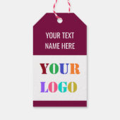 Benutzerdefiniertes Firmenlogo und Textanzeige Tag Geschenkanhänger (Rückseite)