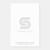 Benutzerdefiniertes Firmenlogo und Textnachrichten Post-it Klebezettel (Vorderseite)