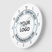 Benutzerdefiniertes Firmenlogo und Textsperre - Fa Große Wanduhr (Winkel)