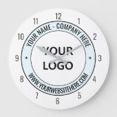 Benutzerdefiniertes Firmenlogo und Textsperre - Fa Große Wanduhr (Vorderseite)