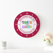 Benutzerdefiniertes Firmenlogo und Textsperre - Fa Große Wanduhr (Zuhause)