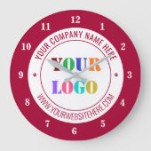 Benutzerdefiniertes Firmenlogo und Textsperre - Fa Große Wanduhr (Vorderseite)