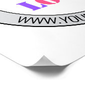 Benutzerdefiniertes Firmenlogo und Textvorlage Poster (Ecke)