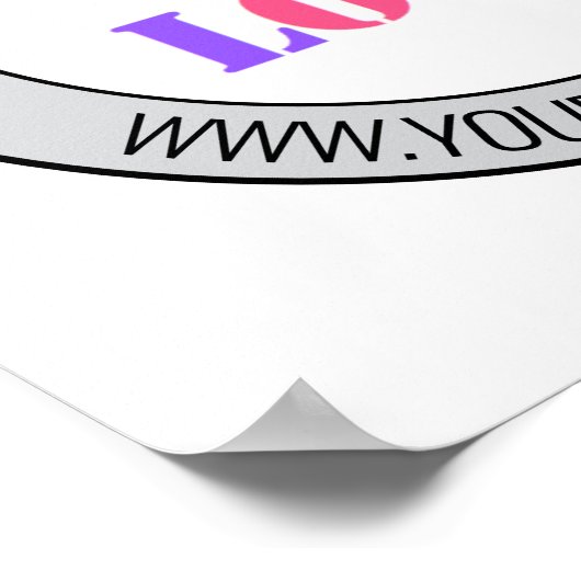 Benutzerdefiniertes Firmenlogo und Textvorlage Poster (Ecke)