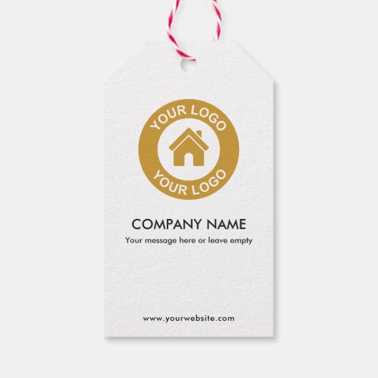 Benutzerdefiniertes Firmenlogo und Textwerbung Geschenkanhänger (Rückseite)