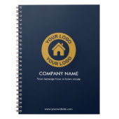 Benutzerdefiniertes Firmenlogo und Textwerbung Notizblock (Vorderseite)