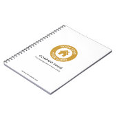 Benutzerdefiniertes Firmenlogo und Textwerbung Notizblock (Linke Seite)