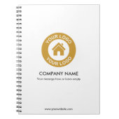 Benutzerdefiniertes Firmenlogo und Textwerbung Notizblock (Vorderseite)