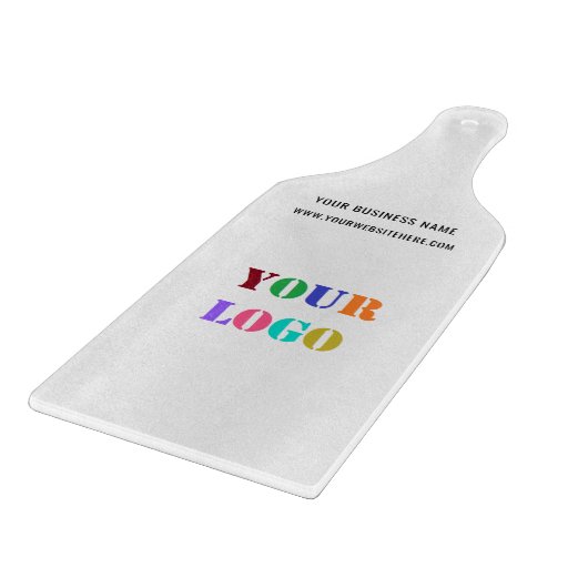Benutzerdefiniertes Firmenlogo und Textzuschnitt Schneidebrett (Ecke)