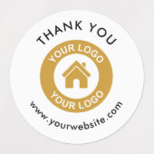 Benutzerdefiniertes Firmenlogo und vielen Dank an Etiketten (Design 1)