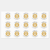 Benutzerdefiniertes Firmenlogo und vielen Dank an Etiketten (Blatt)