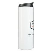 Benutzerdefiniertes Firmenlogo und Website-Adresse Thermosbecher (Nach links gedreht)