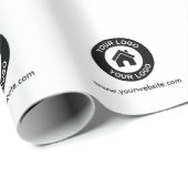 Benutzerdefiniertes Firmenlogo und Website Geschenkpapier (Rolleneckpunkt)
