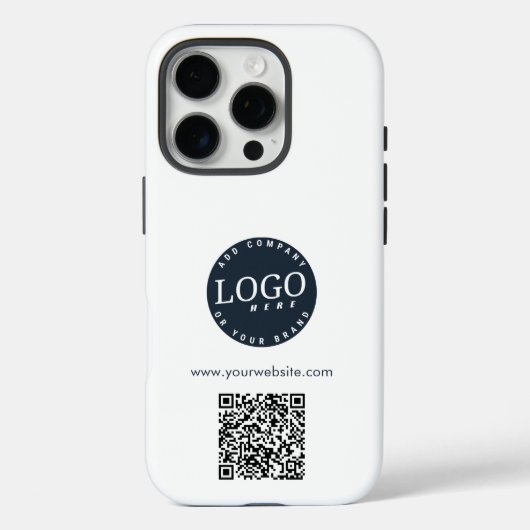 Benutzerdefiniertes Firmenlogo und Website-QR-Code Case-Mate iPhone Hülle (Rückseite)
