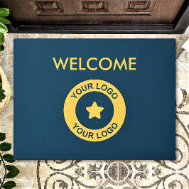 Benutzerdefiniertes Firmenlogo und Willkommenstext Fußmatte